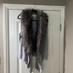 Michael Kors sweater vest with vegan fur Size XL